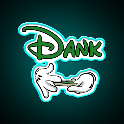 Dank Hemp Inspired Green Leaf Led Neon Sign Rgb Color - Size and dimension reference