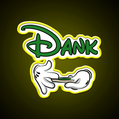 Dank Hemp Inspired Green Leaf Led Neon Sign Rgb Color - Custom LED neon sign front view