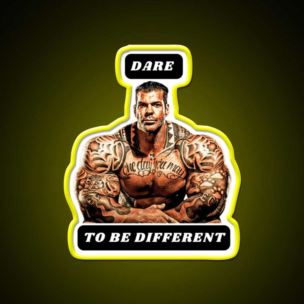 Dare To Be Different Gym Fitness Led Neon Sign Rgb Color - Custom LED neon sign front view