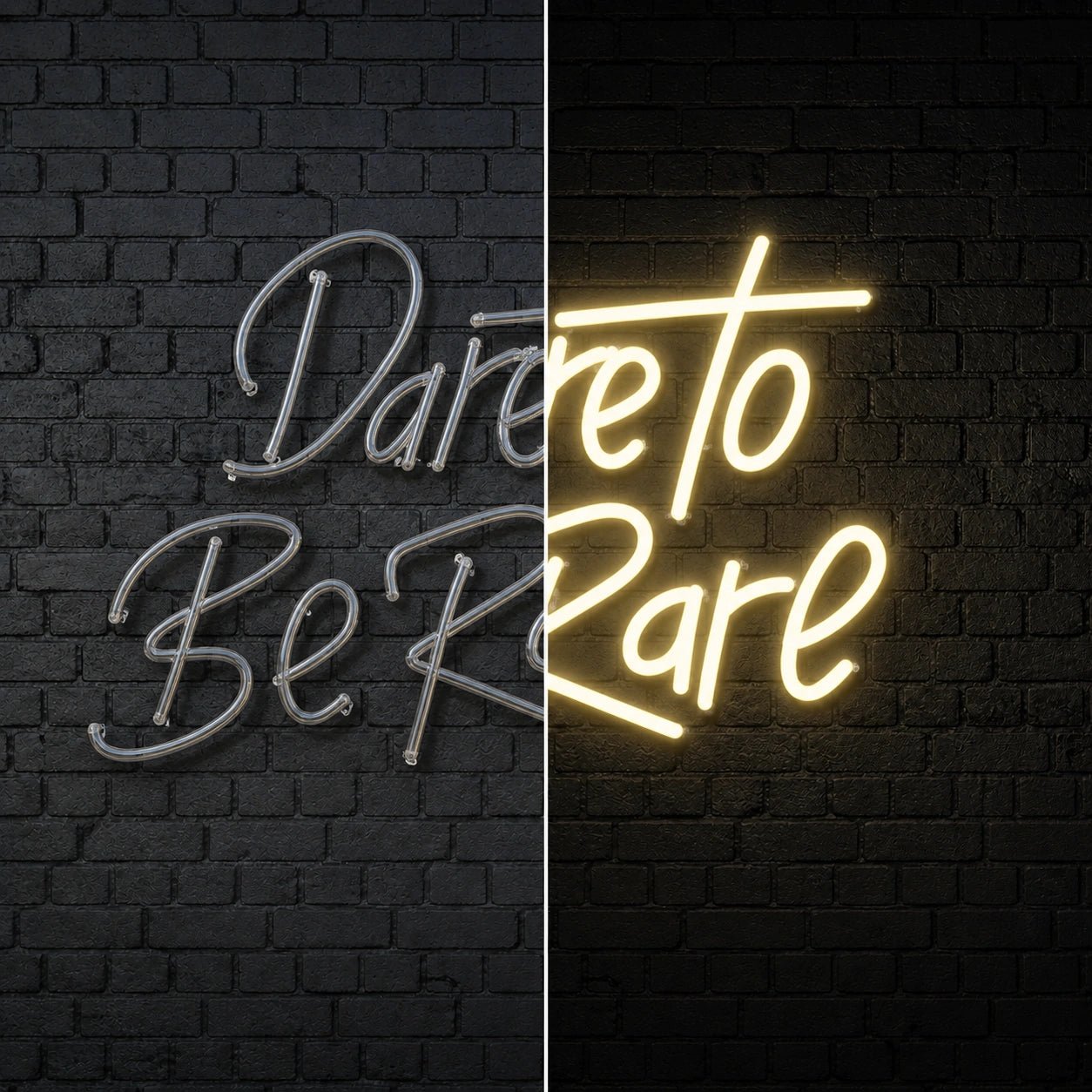 Dare To Be Rare Brick Wall Vintage LED Neon Sign - Shineneon
