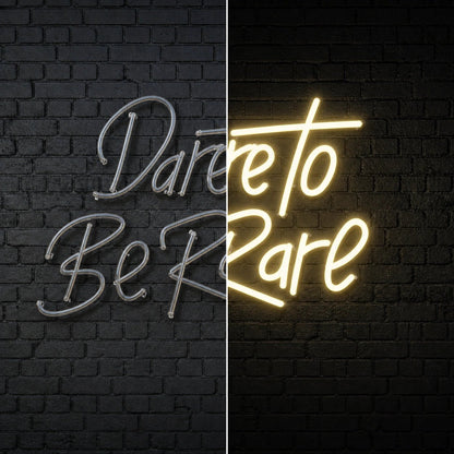 Dare To Be Rare Brick Wall Vintage LED Neon Sign - Shineneon