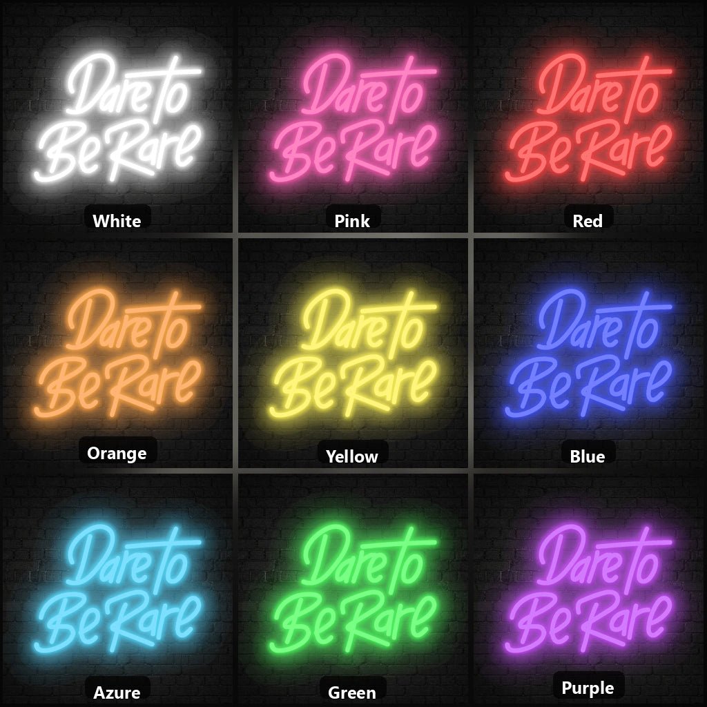 Dare To Be Rare Brick Wall Vintage LED Neon Sign - Shineneon