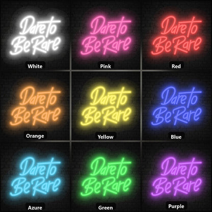 Dare To Be Rare Brick Wall Vintage LED Neon Sign - Shineneon