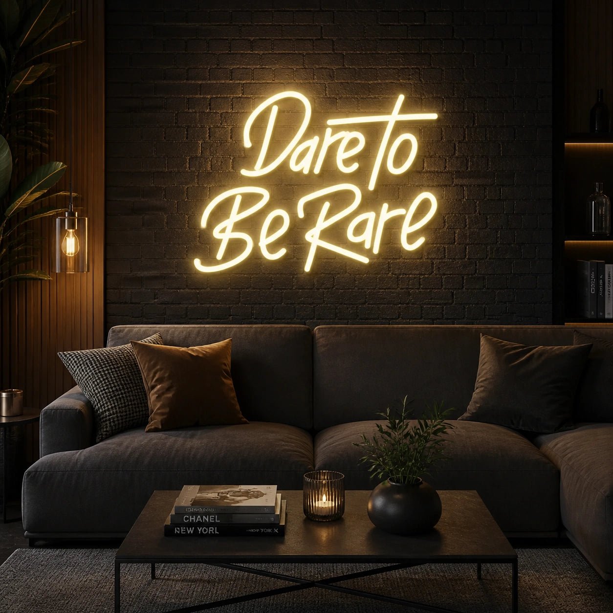 Dare To Be Rare Brick Wall Vintage LED Neon Sign - Shineneon