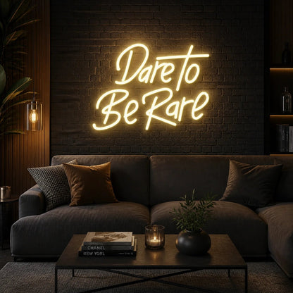 Dare To Be Rare Brick Wall Vintage LED Neon Sign - Shineneon