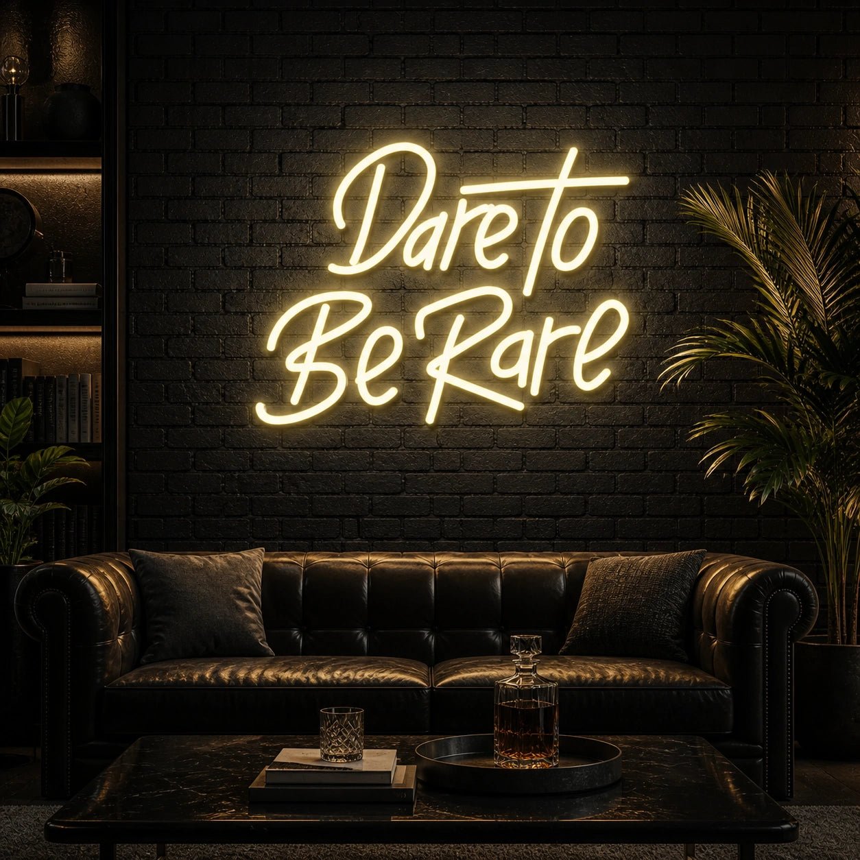 Dare To Be Rare Brick Wall Vintage LED Neon Sign - Shineneon