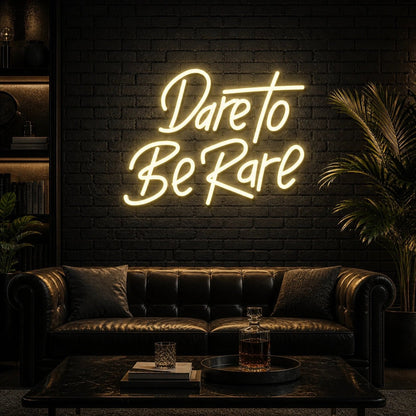 Dare To Be Rare Brick Wall Vintage LED Neon Sign - Shineneon
