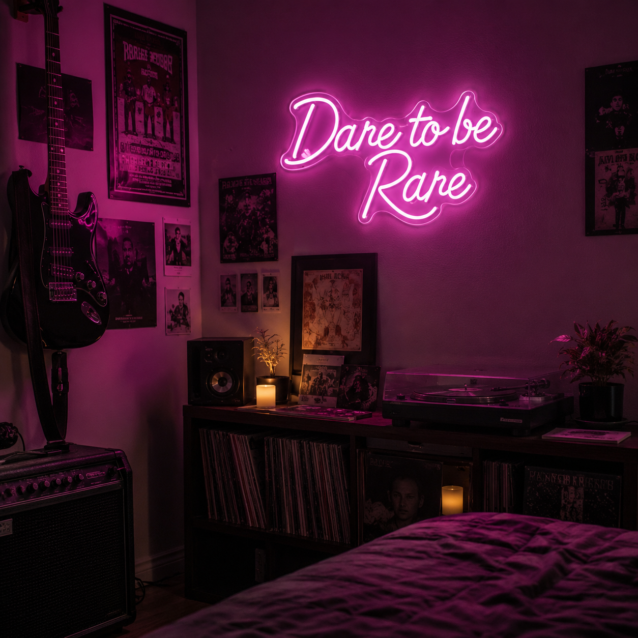 Dare To Be Rave LED Neon Sign - 03 Real Lifestyle Scene