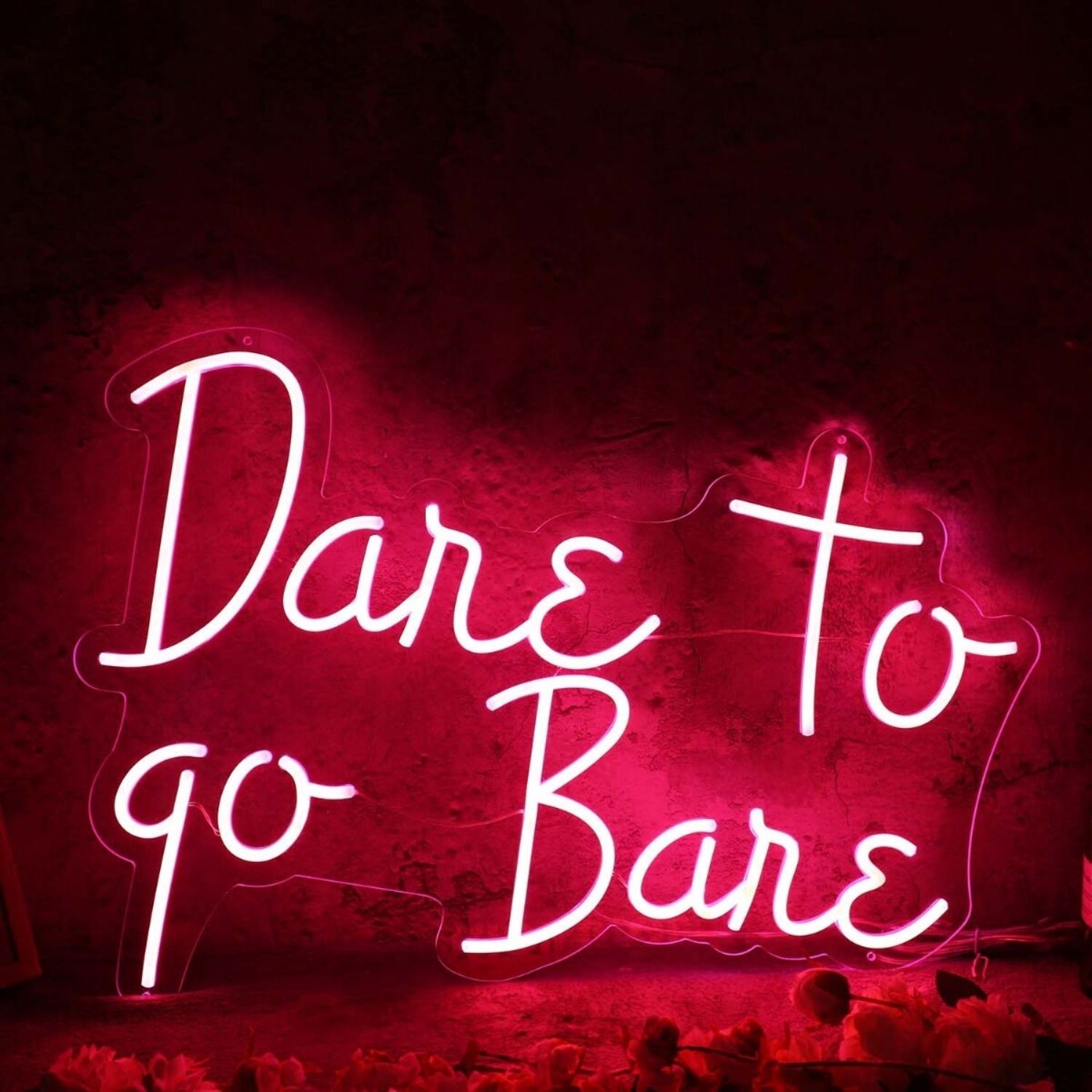 Dare To Go Bare Red Led Neon Sign - Shineneon