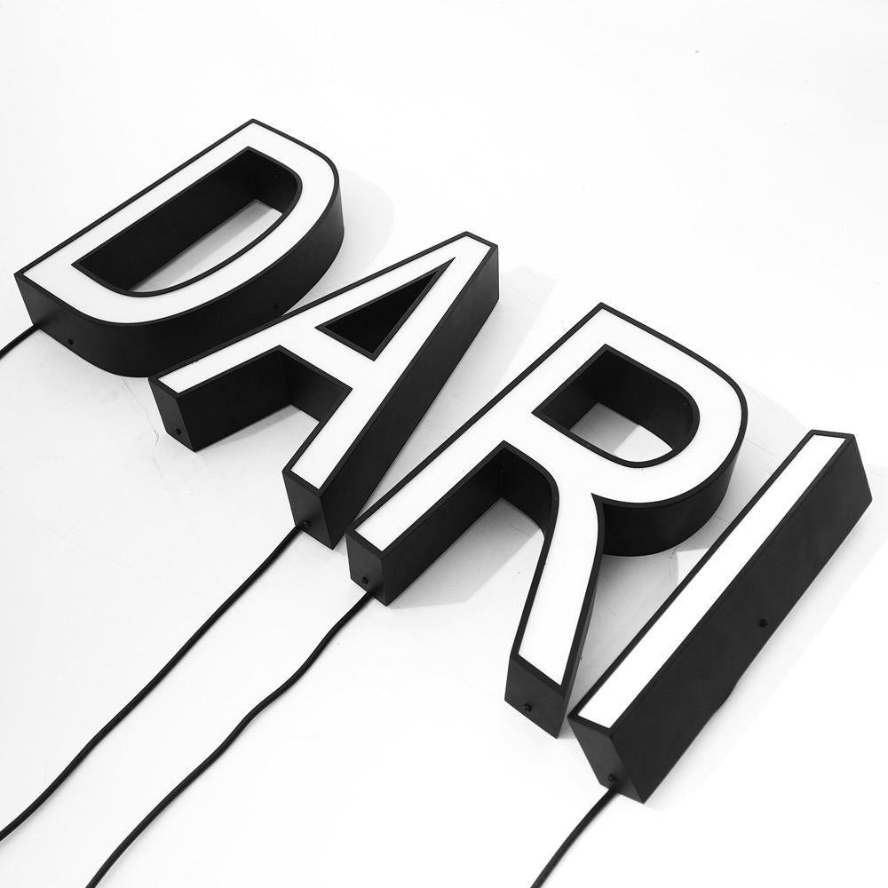 Dari 3D Frontlit Letters Metal Led Sign