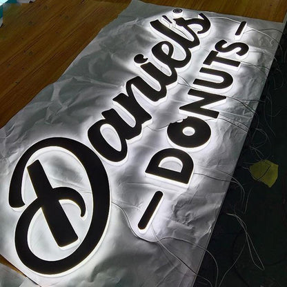 Darielis Donuts 3D Backlit Letters Business Metal Led Sign - Shineneon