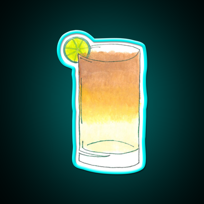 Dark And Stormy Cocktail Bar Decor Led Neon Sign Rgb Color - Size and dimension reference