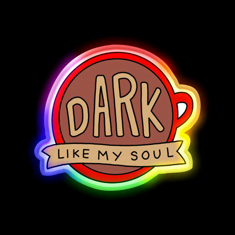 Dark Coffee Cafe Led Neon Sign Espresso Bar Art For Coffee Shop Rgb Color