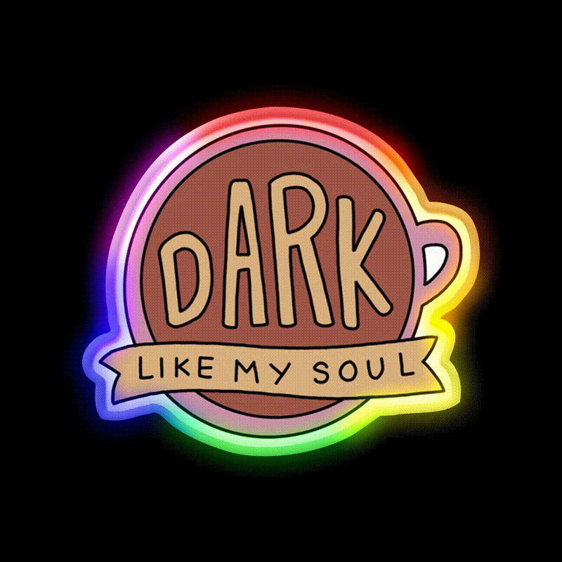 Dark Coffee Cafe Led Neon Sign Espresso Bar Art Rgb Color