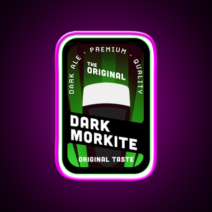 Dark Morkite Beer Bar Decor Led Neon Sign Rgb Color - Neon sign mounted on wall in room