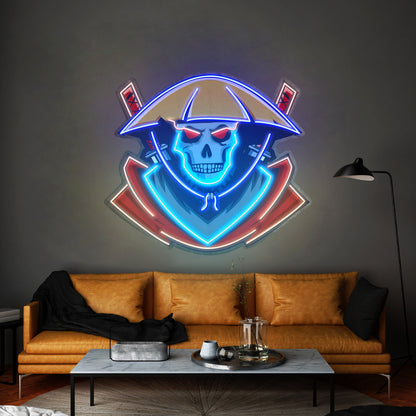 Dark Samurai Skull Led Neon Sign Light Custom Led Signs