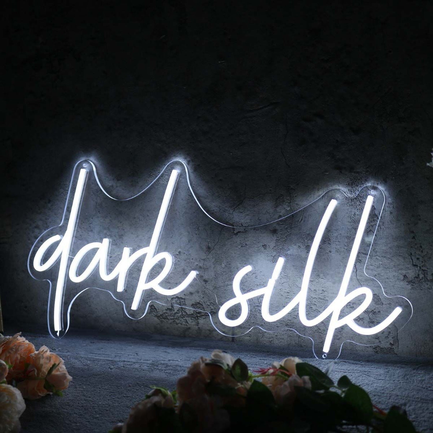 Dark Silk White Led Neon Sign | Shineneon