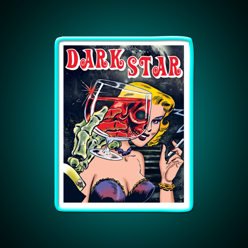 Dark Star Hemp Inspired Green Leaf Led Neon Sign Rgb Color - Size and dimension reference