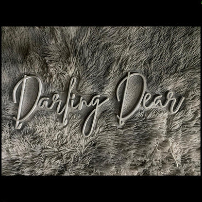 Darling Dear White Script Led Neon Sign For Romantic Bedroom Living Room Decor | Shineneon