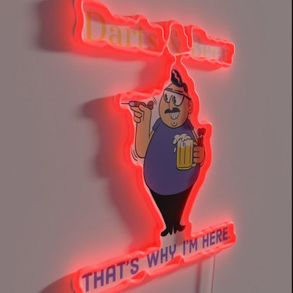 Darts And Beer Thatswhy I M Here Rgb Led Neon Sign - Shineneon