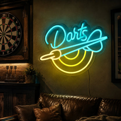 Darts Wall Neon Sign LED Neon Sign real lifestyle scene