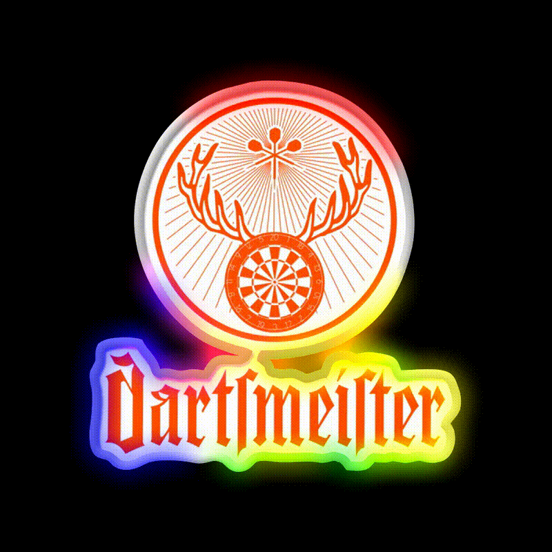 Dartsmeister Beer Bar Decor Led Neon Sign Rgb Color - LED neon sign close-up detail