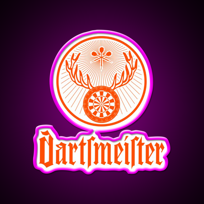 Dartsmeister Beer Bar Decor Led Neon Sign Rgb Color - Neon sign mounted on wall in room