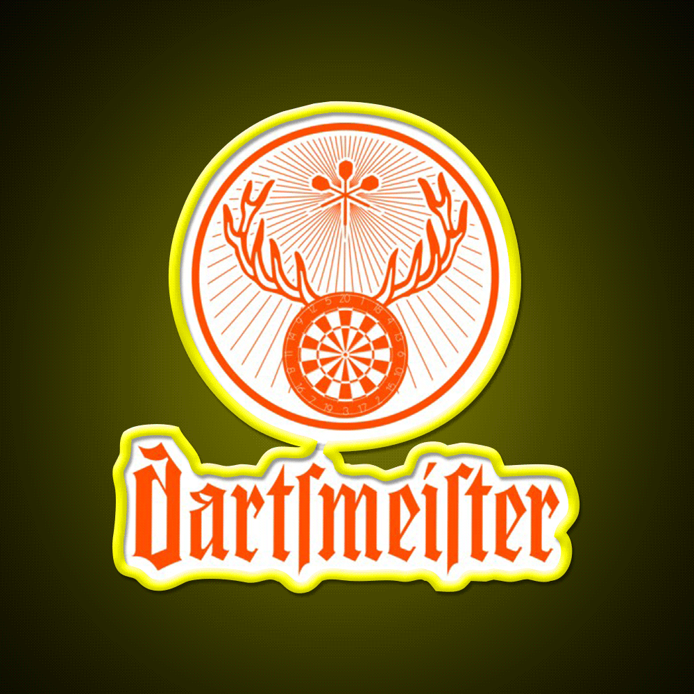 Dartsmeister Beer Bar Decor Led Neon Sign Rgb Color - Custom LED neon sign front view