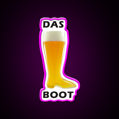 Das Boot Beer Bar Decor Led Neon Sign Rgb Color - Neon sign mounted on wall in room