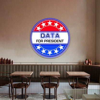 Data For President Artwork Affordable Custom Neon Signs - LED neon sign view 5