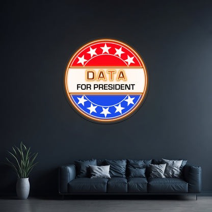 Data For President Artwork Affordable Custom Neon Signs - LED neon sign view 6
