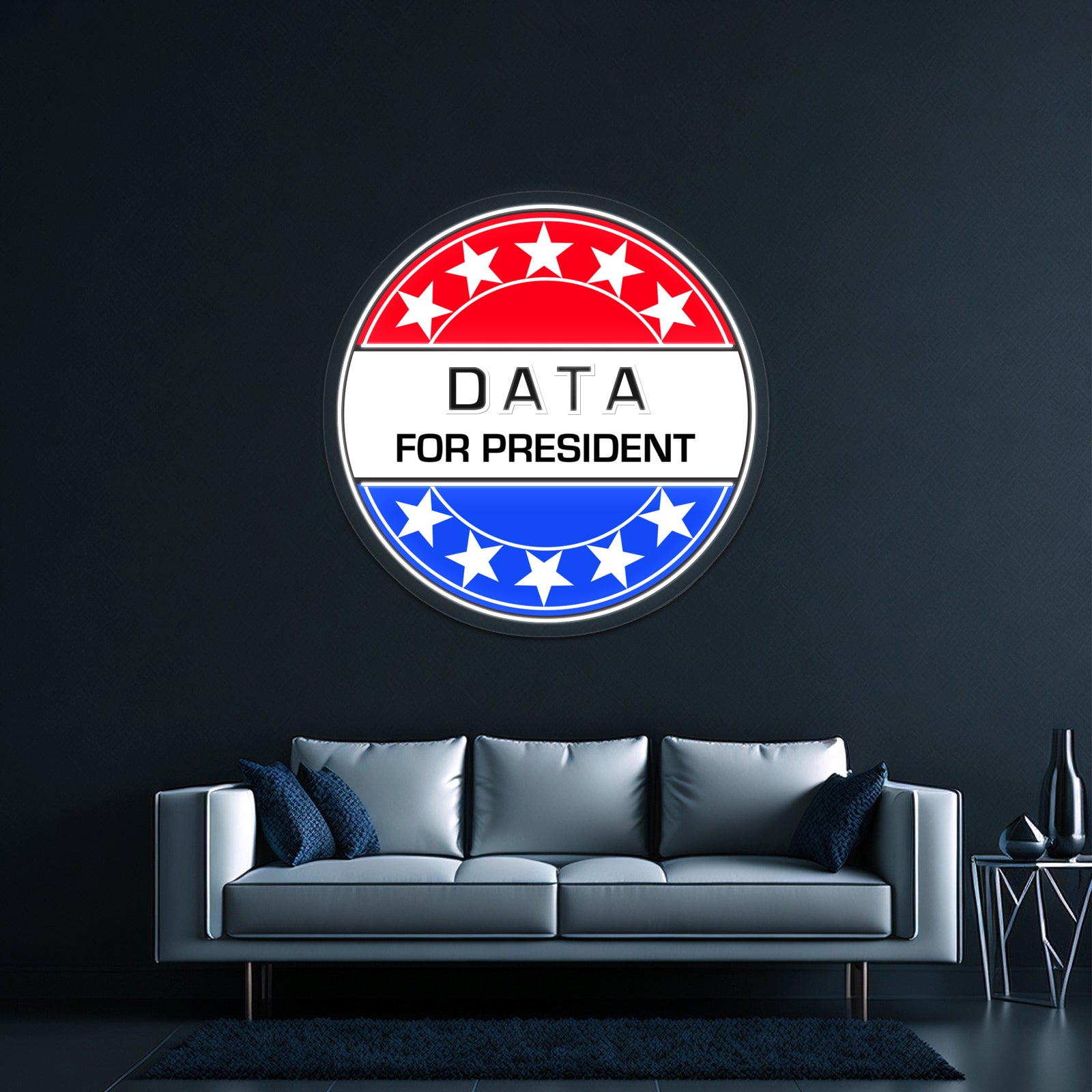 Data For President Artwork Affordable Custom Neon Signs - LED neon sign view 8