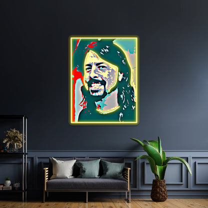 Dave Grohl Pop Art Wall Artwork Neon Signs