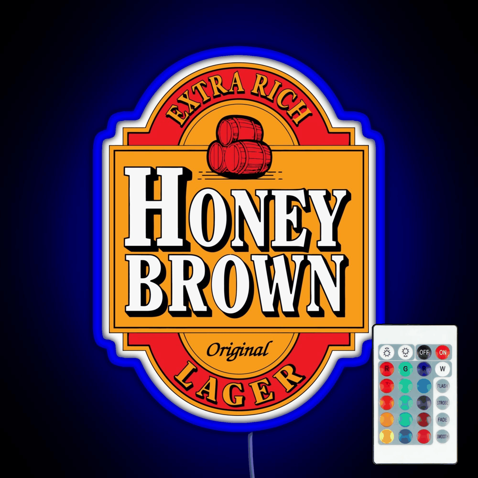 Dave S Honey Brown Lager Rgb Led Neon Sign Pop Wall Art