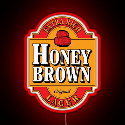 Dave S Honey Brown Lager Rgb Led Neon Sign Pop Wall Art - Shineneon