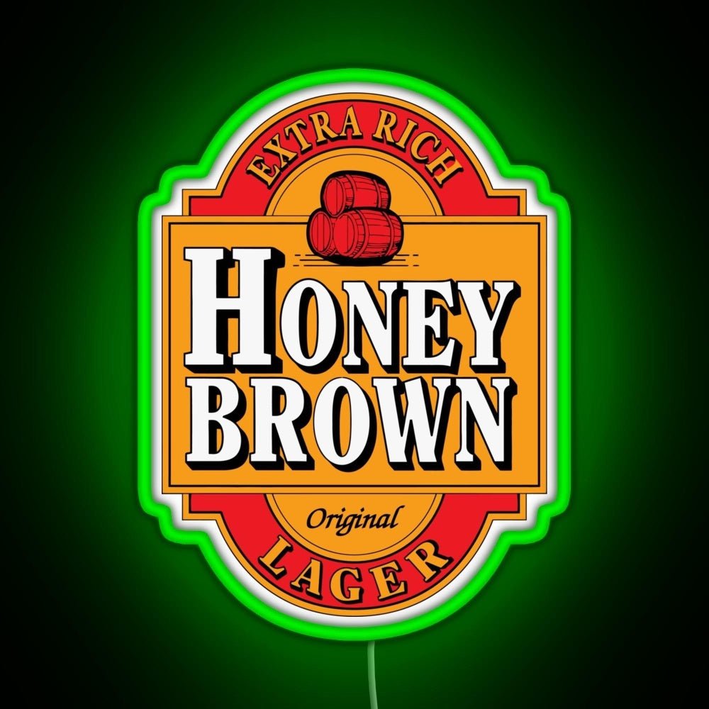 Dave S Honey Brown Lager Rgb Led Neon Sign Pop Wall Art - Shineneon