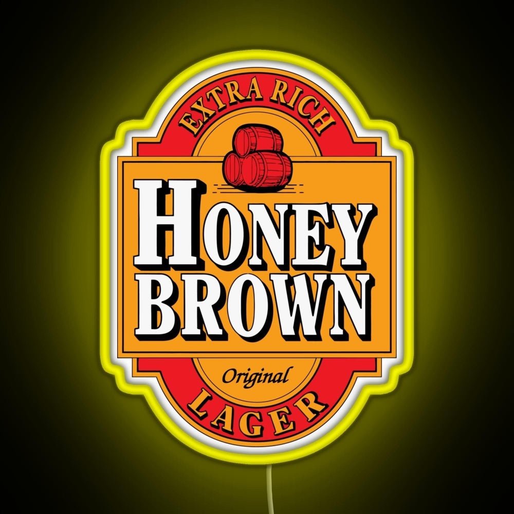 Dave S Honey Brown Lager Rgb Led Neon Sign Pop Wall Art - Shineneon