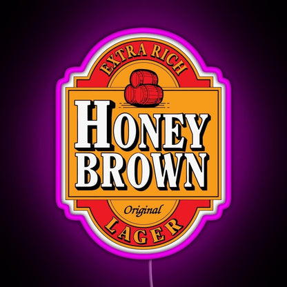 Dave S Honey Brown Lager Rgb Led Neon Sign Pop Wall Art - Shineneon