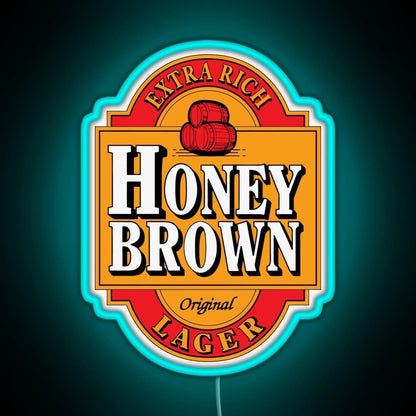 Dave S Honey Brown Lager Rgb Led Neon Sign Pop Wall Art - Shineneon