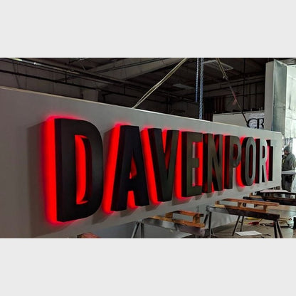 Davenport 3D Backlit Channel Letters Led Light Sign - Shineneon