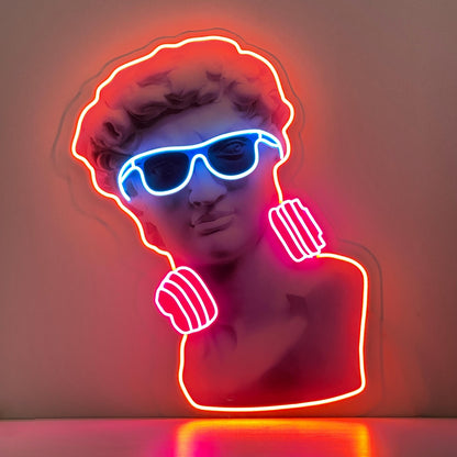 David Vibing Acrylic Style Uv Printed Led Neon Sign For Wall Decor | Shineneon