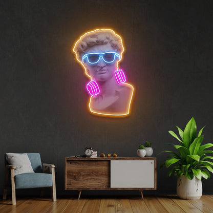 David Vibing Acrylic Style Uv Printed Led Neon Sign For Wall Decor | Shineneon