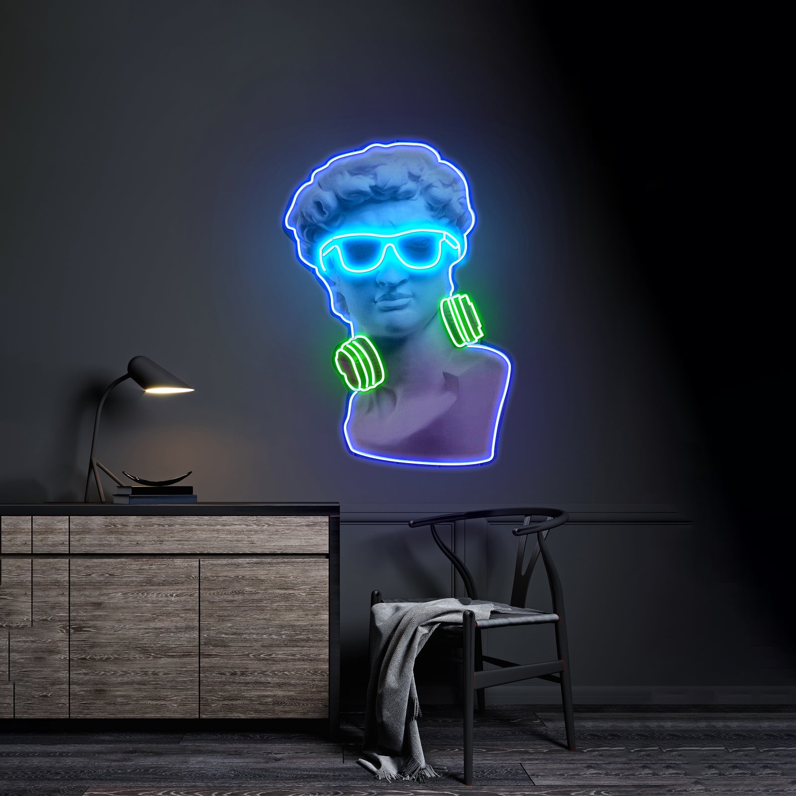David Vibing Neon Artwork For Sale For Sale - LED neon sign view 5