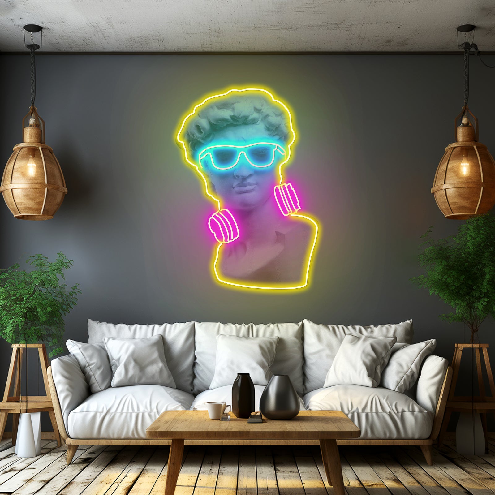 David Vibing Neon Artwork For Sale For Sale - LED neon sign view 7