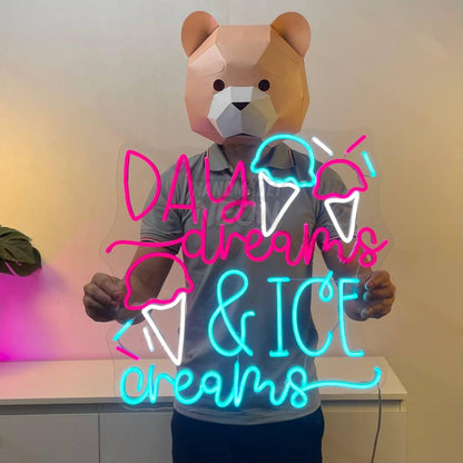 Day Dreams And Ice Creams Led Neon Sign Ice Cream Led Neon Sign | Shineneon