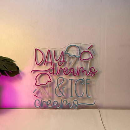 Day Dreams And Ice Creams Led Neon Sign Ice Cream Led Neon Sign | Shineneon