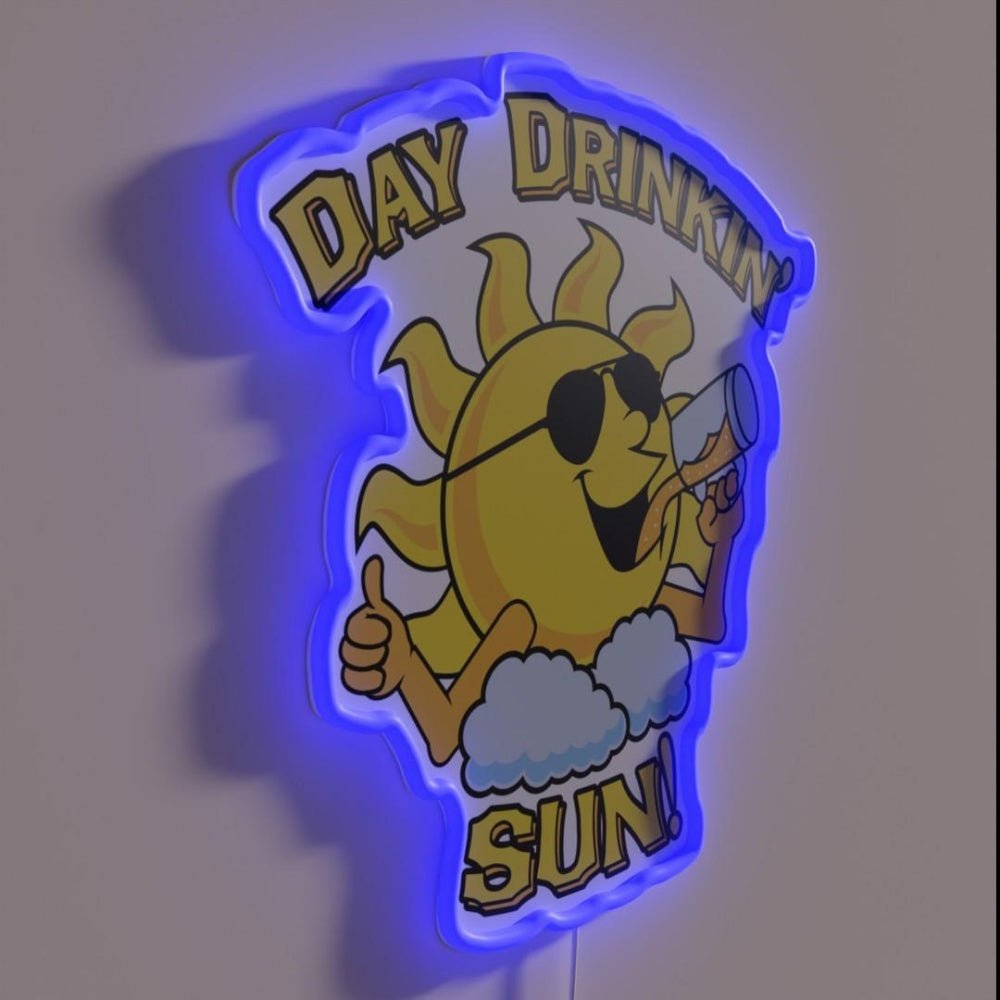 Day Drinkin Sun Rgb Led Neon Sign - Shineneon