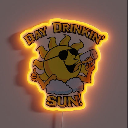 Day Drinkin Sun Rgb Led Neon Sign - Shineneon