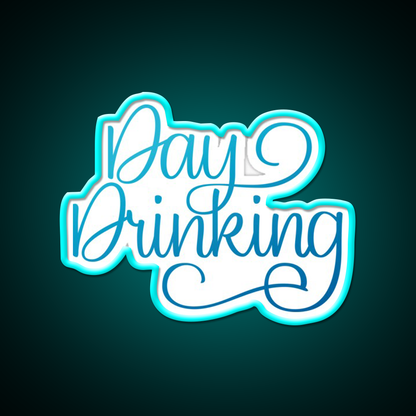 Day Drinking Beer Bar Decor Led Neon Sign Rgb Color - Size and dimension reference