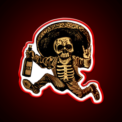 Day Of The Dead Posada Party Drink Tequila Led Neon Sign Rgb Color - Shineneon